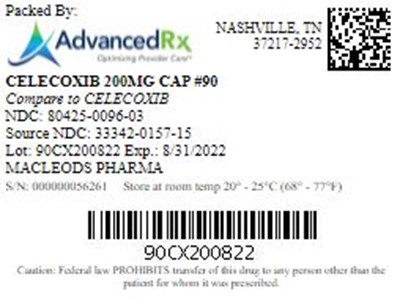 Celecoxib 200mg Cap Qty 90 Ndc 80425 0096
